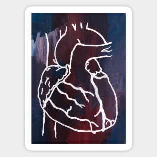 Gouached Heart Sticker